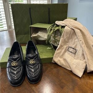 Gucci Black Double G Loafers